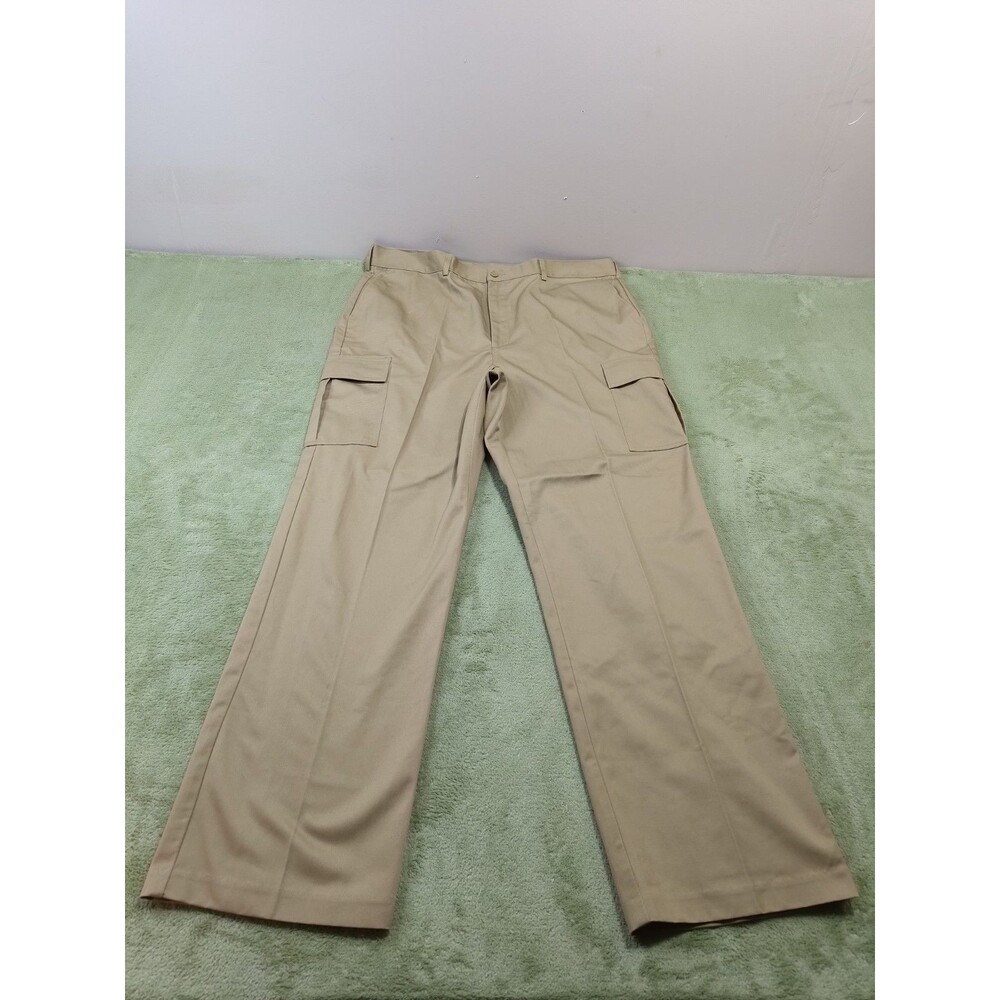 NWT Edwards 2568 Men's Cargo Pants 40x32 Tan Chino Work Uniform Tuff-Tested
